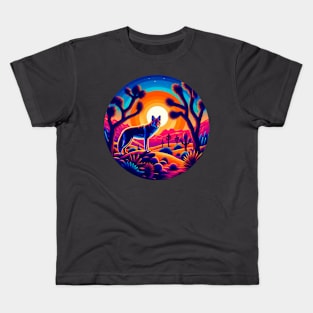 Coyote Sunset Kids T-Shirt